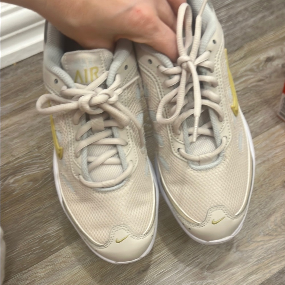 NWT Nike Beige and Gold Air Max Sneakers - Picture 3 of 5